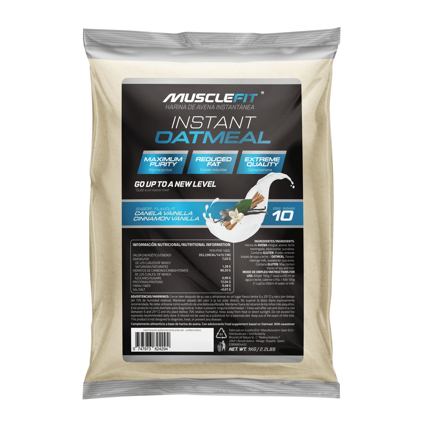 Harina de avena MuscleFit 1 KG