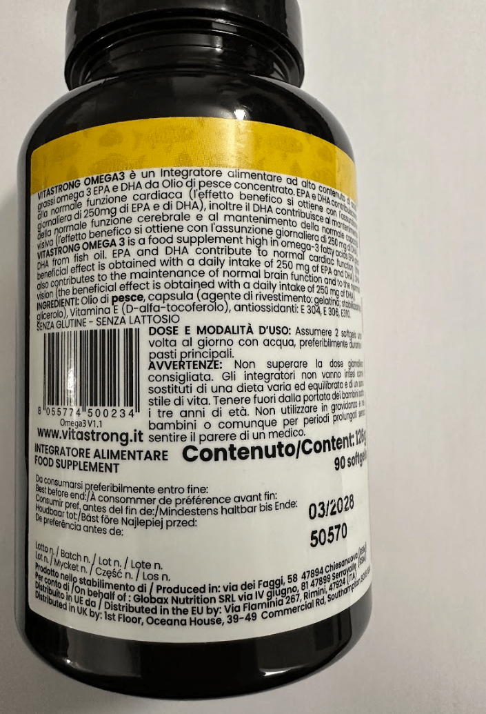 Omega 3 Fish Oil 2000mg High Dosage with Vitamin E