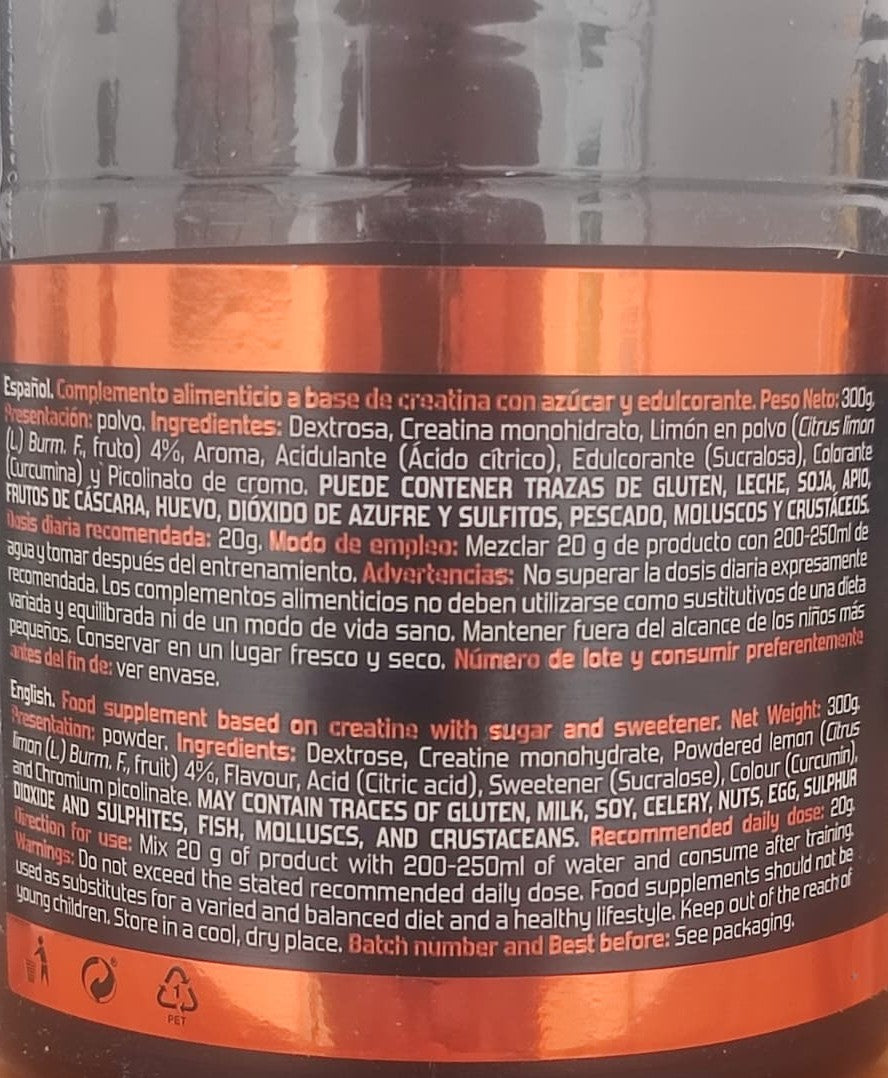 CREATINA MONOHIDRATO PODIUM CREALITE 300gr LEMON with DEXTROSE