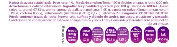 Harina de avena SMOOTHIES | 1 KG