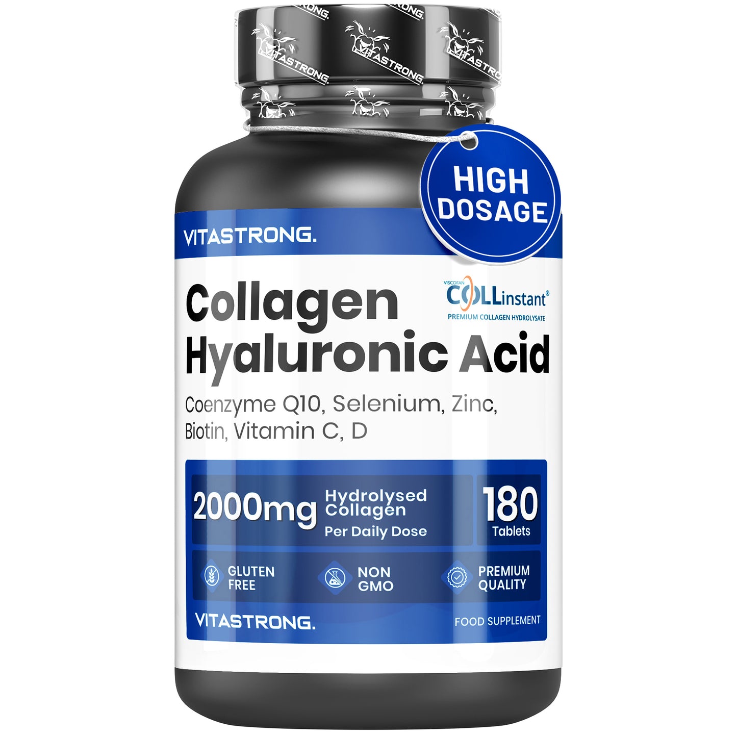 Collagen and Hyaluronic Acid 180 Tablets