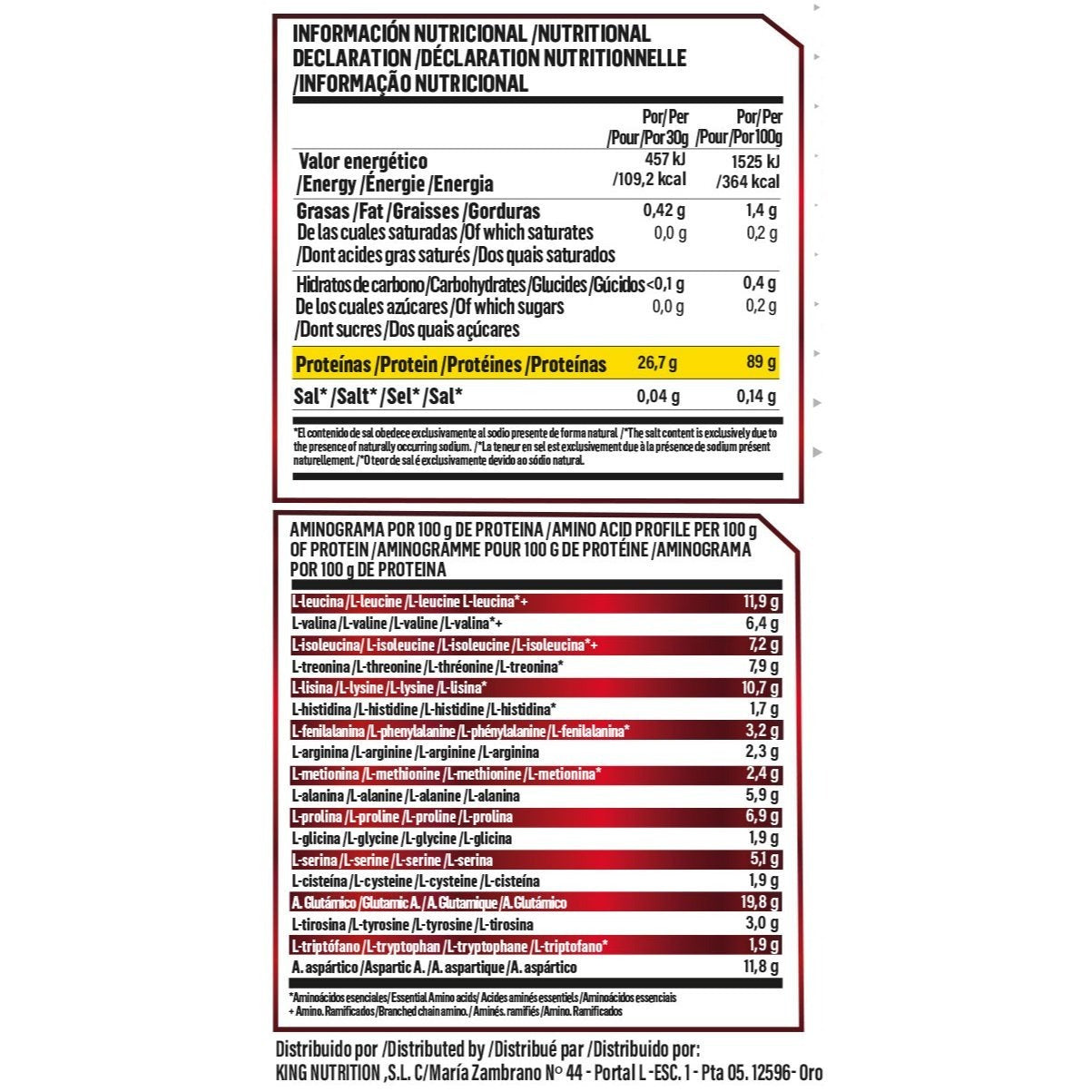 King Nutrition Pro Isolate 2Kg Low-Fat Isolated Protein