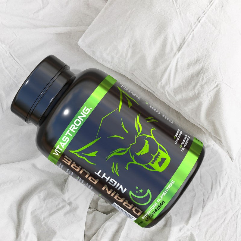 Drainpure Night Vitastrong Vegan Forte Drain, Leg And Body Drainage Supplement Made in Italy with Premium Quality Ingredients, Bromelain, Red Grape, Melilot, Quercetin, Eliminates Toxins And Fluids