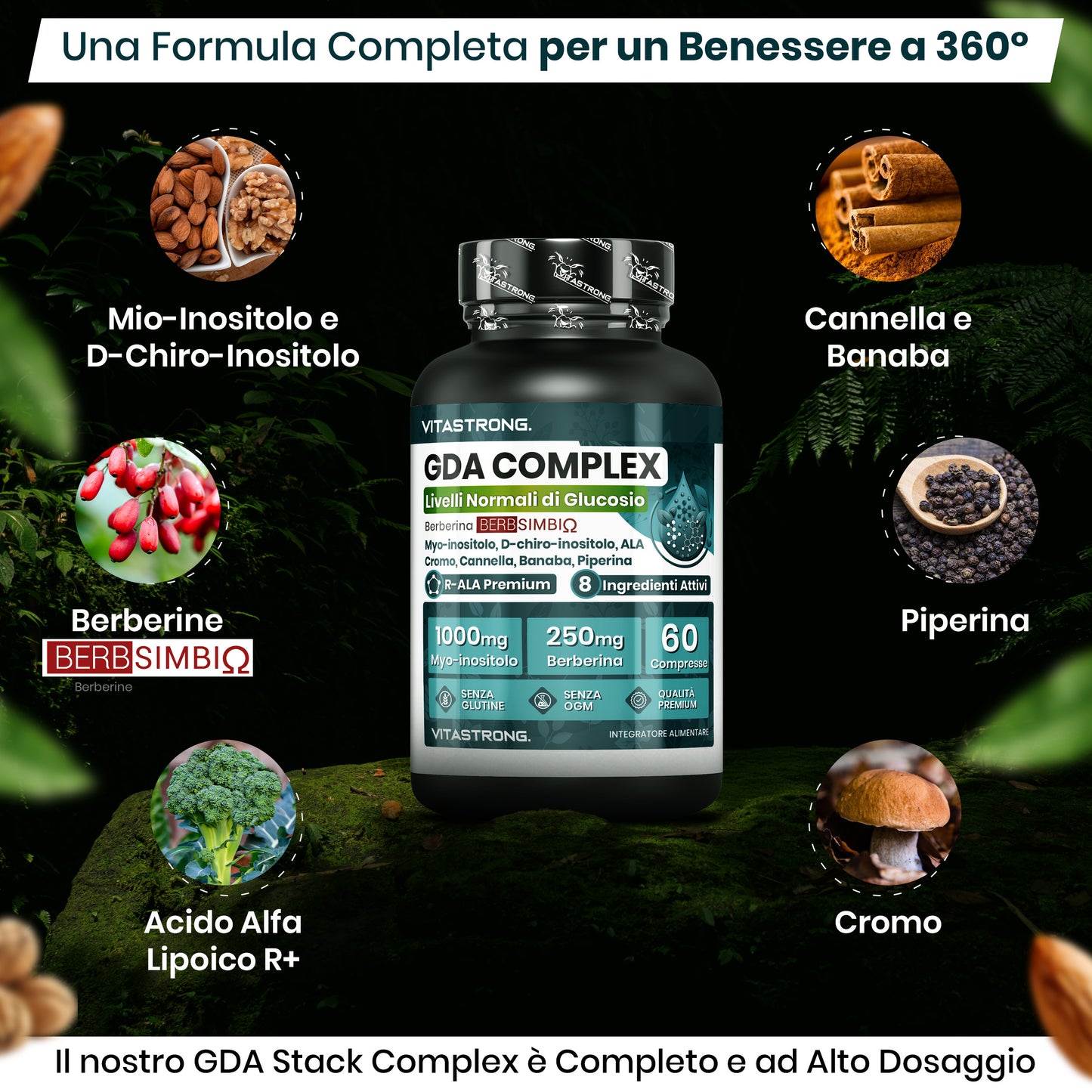 GDA Vitastrong Vegan Supplement, Lipid Complex with Berberine