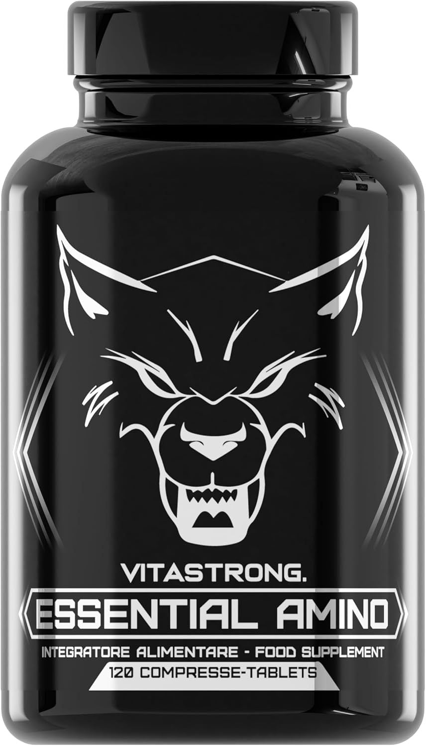 EAA Essential Amino Acids Vitastrong, 8 EAA Essential Amino Acids with Bcaas Branched Amino Acids Leucine, L Lysine, L Tryptophan, 120 Tablets for Pre Workout, Intra Workout, Post Workout