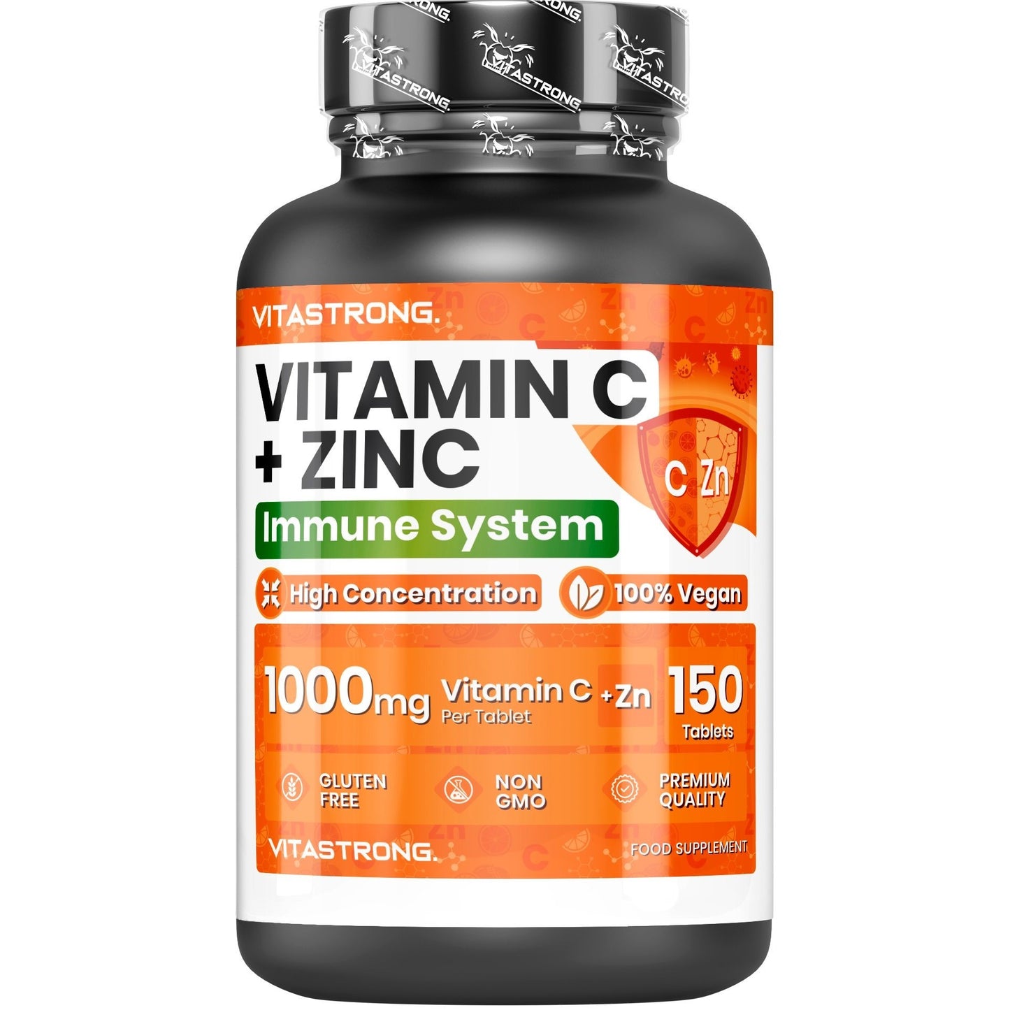 Vitamin C 1000Mg Zinc Vitastrong Vegan