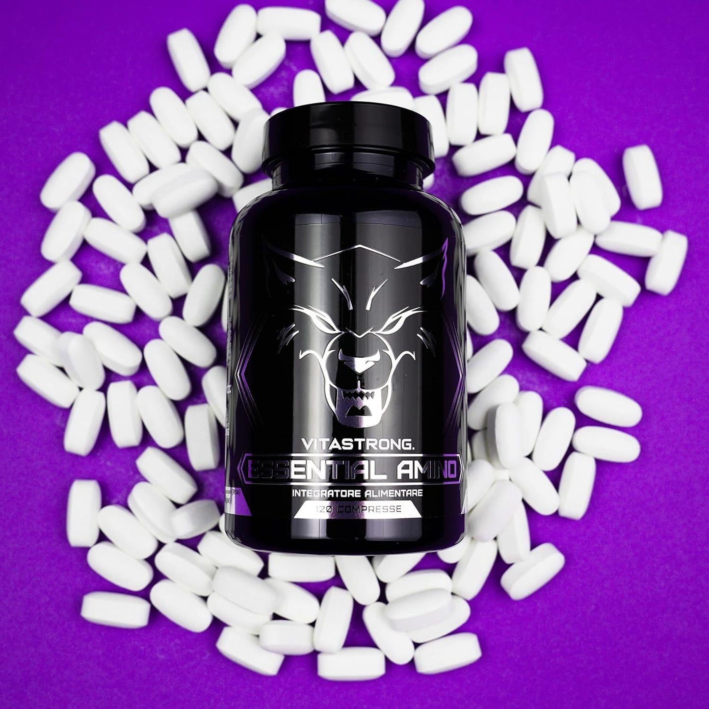 EAA Essential Amino Acids Vitastrong, 8 EAA Essential Amino Acids with Bcaas Branched Amino Acids Leucine, L Lysine, L Tryptophan, 120 Tablets for Pre Workout, Intra Workout, Post Workout