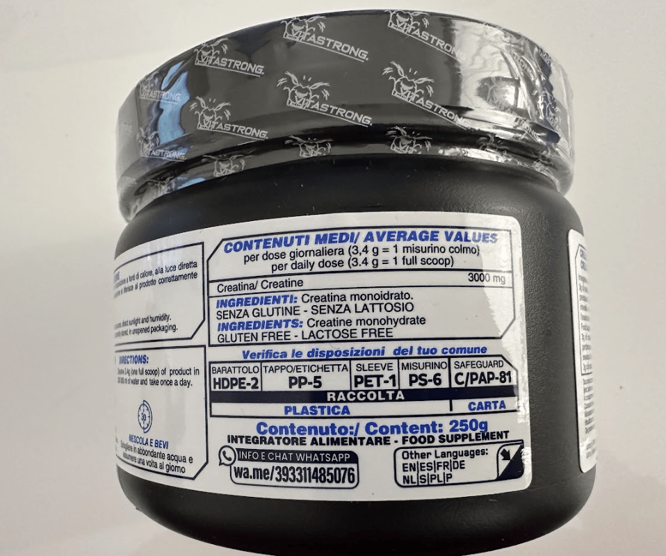 Creatine Monohydrate 3000mg CreaStrong Pure