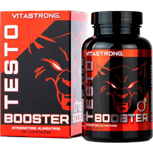 Vitastrong Testobooster with Tribulus Terrestris, Ashwagandha KSM-66, Zinc Bisglycinate, Vitamin D3, Iron, and – 90 Vegan Testosterone Boosting for Normal Muscle Function
