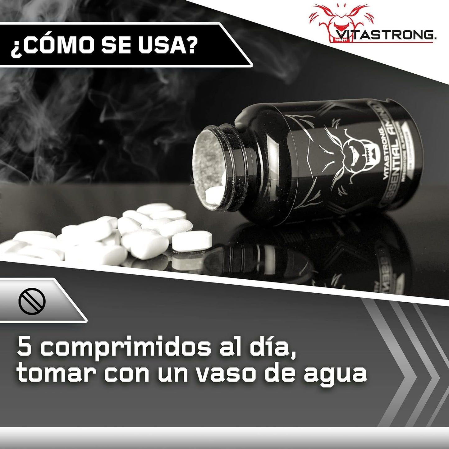 EAA Essential Amino Acids Vitastrong, 8 EAA Essential Amino Acids with Bcaas Branched Amino Acids Leucine, L Lysine, L Tryptophan, 120 Tablets for Pre Workout, Intra Workout, Post Workout