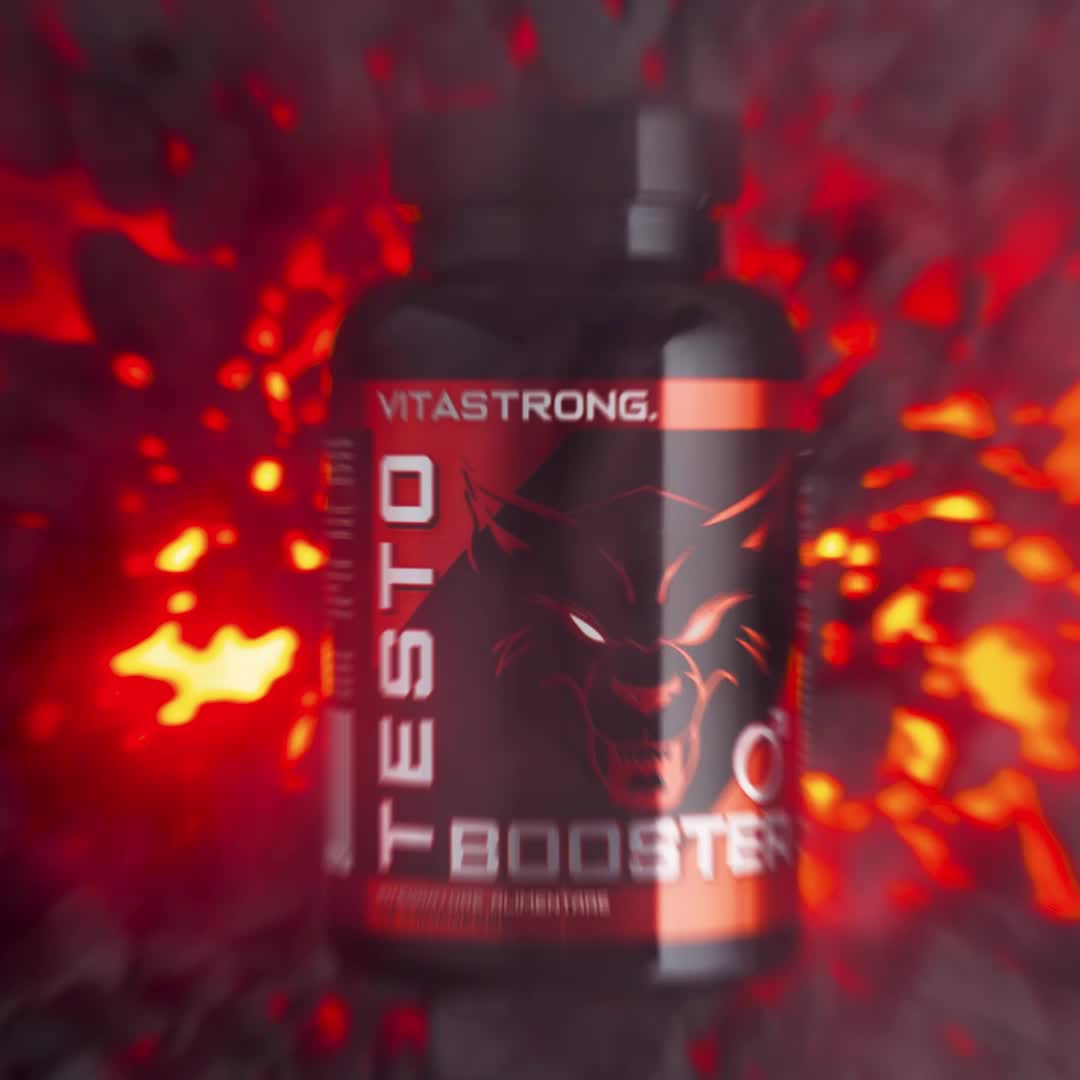 Vitastrong Testobooster with Tribulus Terrestris, Ashwagandha KSM-66, Zinc Bisglycinate, Vitamin D3, Iron, and – 90 Vegan Testosterone Boosting for Normal Muscle Function