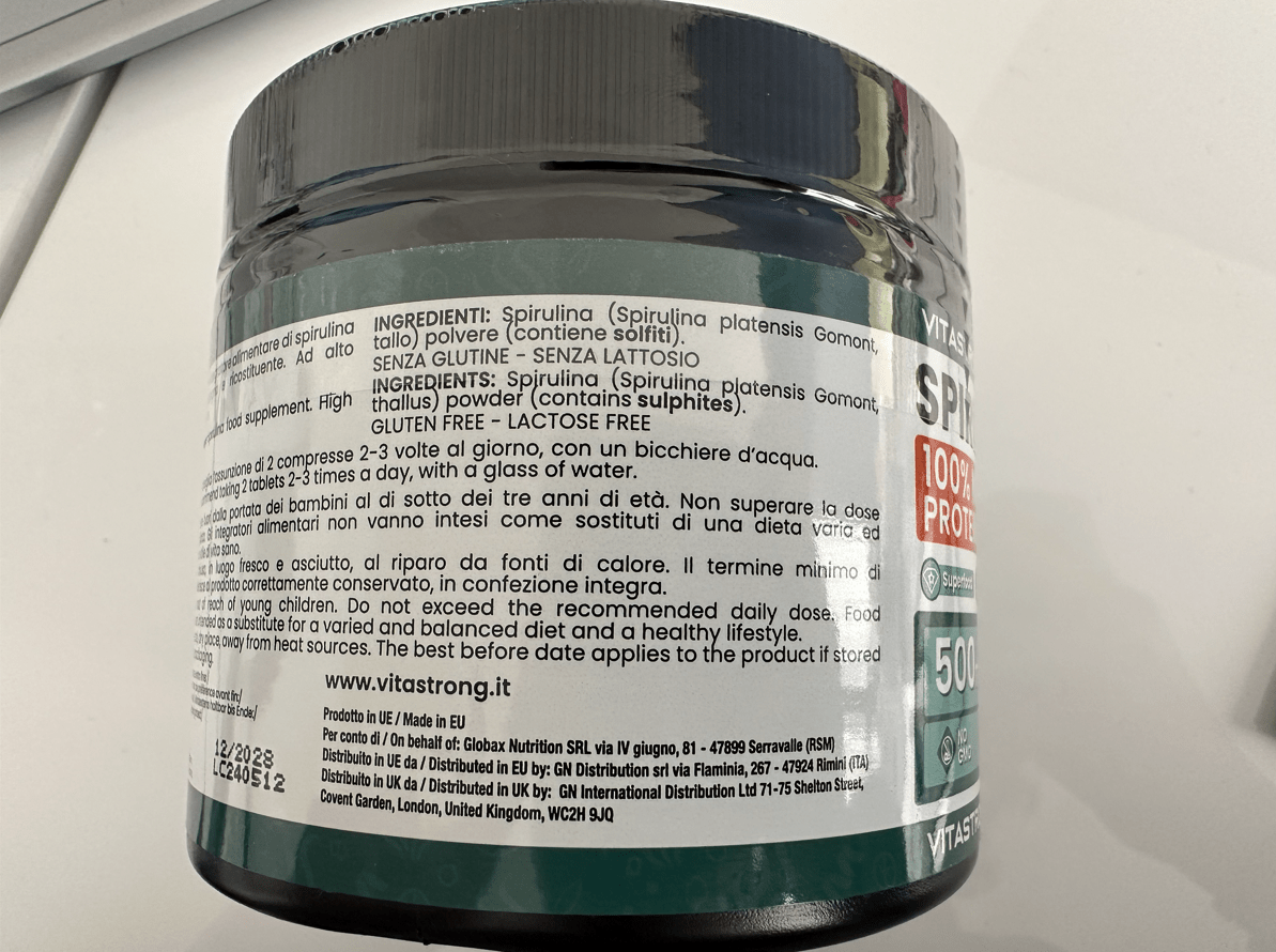 Spirulina Vitastrong Tablets, 600 Spirulina Algae Tablets