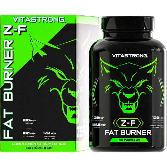 Fat Burner Z-F Vitastrong, Powerful Fat Burner for Men & Women, Thermogenic with Plant Extracts, Vitamins & Minerals, Rhodiola Rosea, Chromium Picolinate, Caffeine, Capsicum, Iodine, Pure Vitamin B3 Niacin